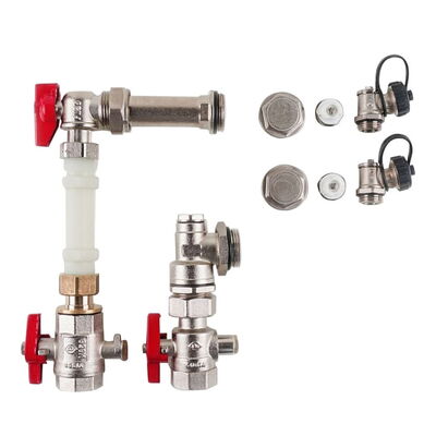 Anschlussgarnitur für Edelstahlverteiler Wärmemengenzähler TT-WMZs 1"-110