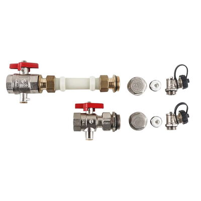 Anschlussgarnitur für Edelstahlverteiler Wärmemengenzähler TT-WMZw 1"-110