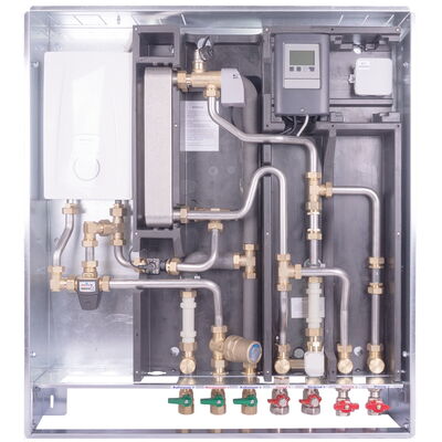 Flat HIU station with reheating BE-HNE