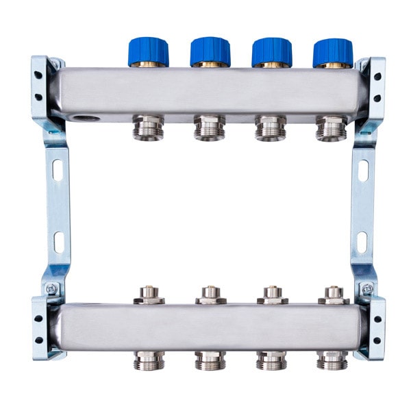 Fußbodenverteiler VA-FBi mit integrierten Ventilen