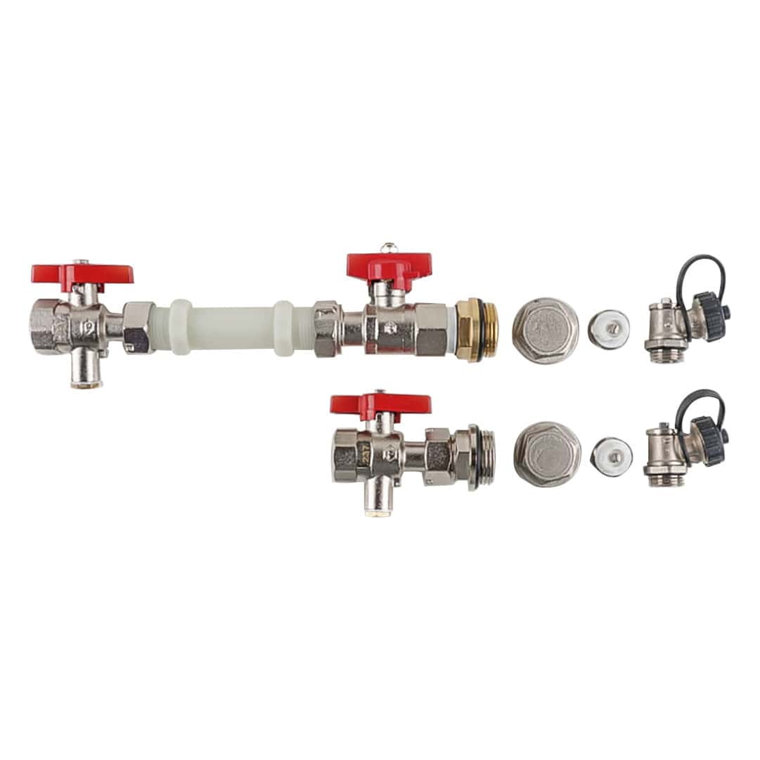 Anschlussgarnitur für Edelstahlverteiler Wärmemengenzähler TT-WMZc ¾"