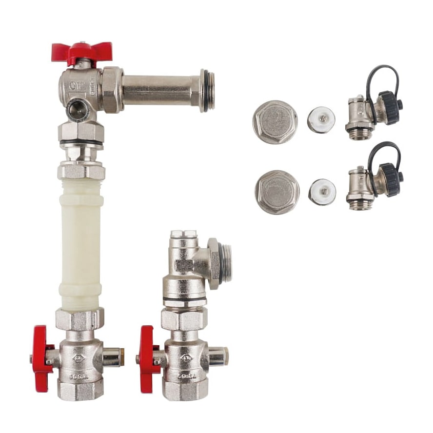 Anschlussgarnitur für Edelstahlverteiler Wärmemengenzähler TT-WMZs 1"-130