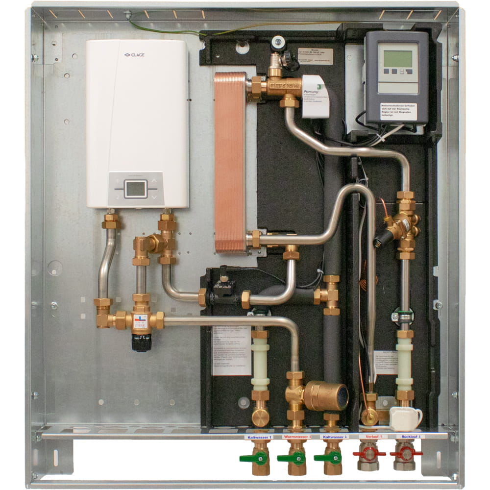 Flat HIU station with reheating BE-TNE